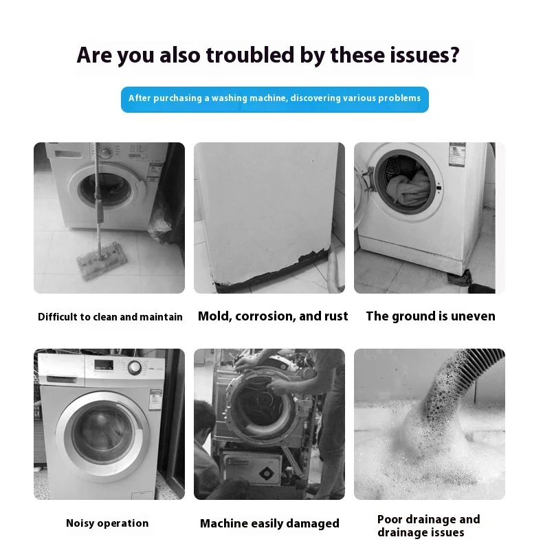 Home Use Fully Automatic Refrigerator Stand Universal Silent Anti-Vibration Plastic Washing Machine Base Drum Heightening