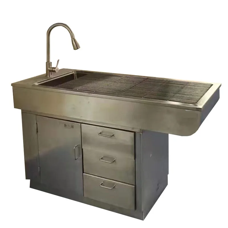 
Vet clinic equipment wet pet disposal table for vet examination pet table 