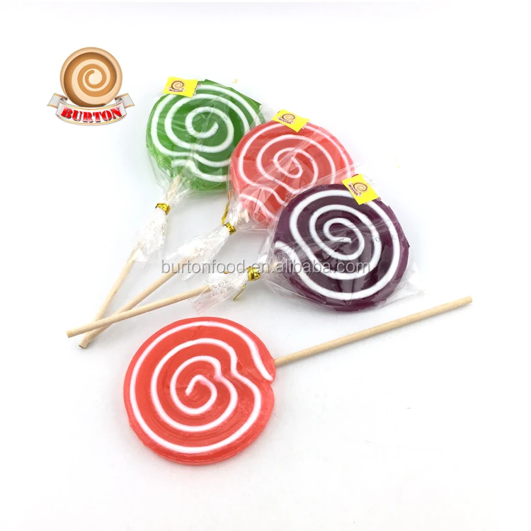 80g Big Crystal Lolly Pop Flat Lollipop - Buy Flat Lollipop,Crystal ...