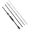 ToMyo Portable Travel Salt/Fresh Water Spinning Bass Fishing Rods with Tube Case