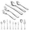 Silverware Set with Serving Pieces Stainless Steel Cutlery Flatware Set Mirror Polishing Finish Dishwasher Safe