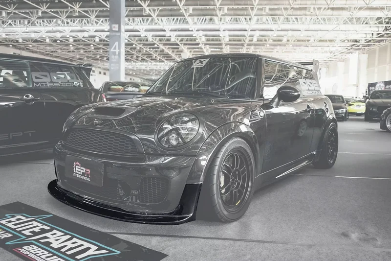 For Mini Cooper R56 Jcw Mon Carbon Fiber Front Bumper Lip (facelifted