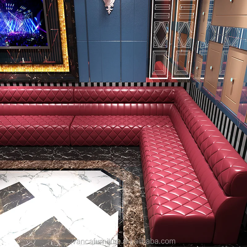 Modern Night Club Chaise Lounge Faux Leather Sofa With Stool Buy Faux