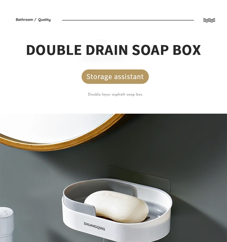 plastic wall mounted soap holder self adhesive soap dish