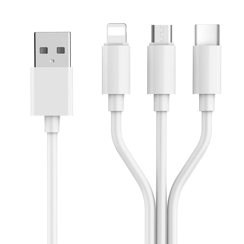 

Cell phone charger cable fast charging cable charger usb type c data line 3 in 1 charging cable, Black,white