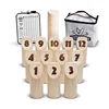 Wholesale custom high quality family skittle numbers lawn games wooden kubb viking game for outdoor