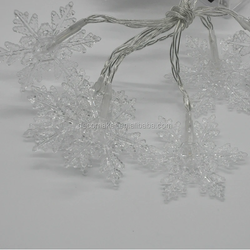 HOT christmas LED Indoor Outdoor Snowflake Decoration 2AA Battery String Fairy Lights for room party shop and Window