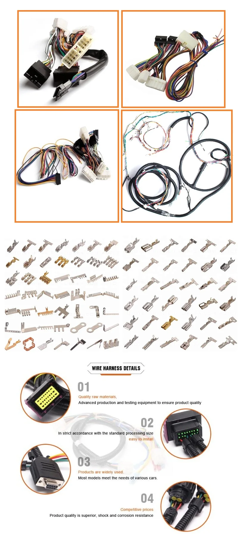 Automotive Ecu Bosch Connector Customize Wiring Harness For Automobile