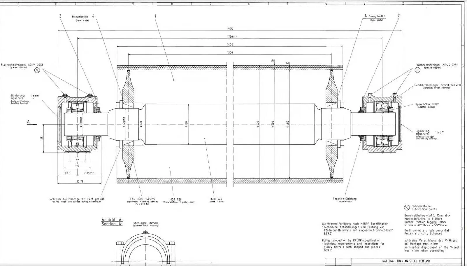 Cema Standard Belt Conveyor Pulley Factory Direct Rubber Belt Conveyor Motorized Head Drum