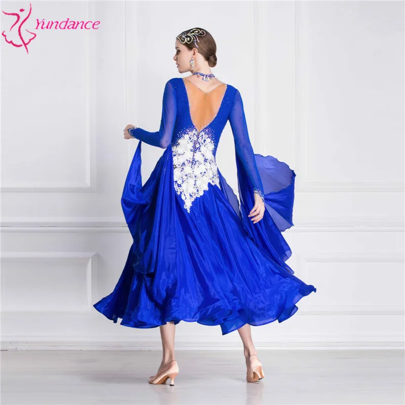 B-18409 New Pearl Silk International Standard Ballroom Dance Dress Performance Ballroom Dance Party Dress For Competition