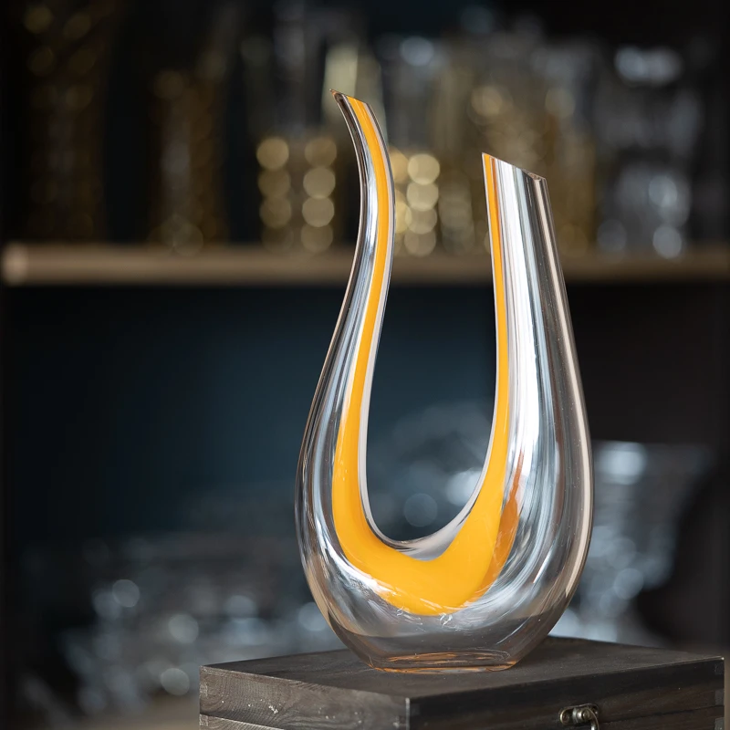 U Shape Crystal Wine Glass Decanter Buy Bohemia Crystal Decanter,Cheap Glass Decanters,Colored