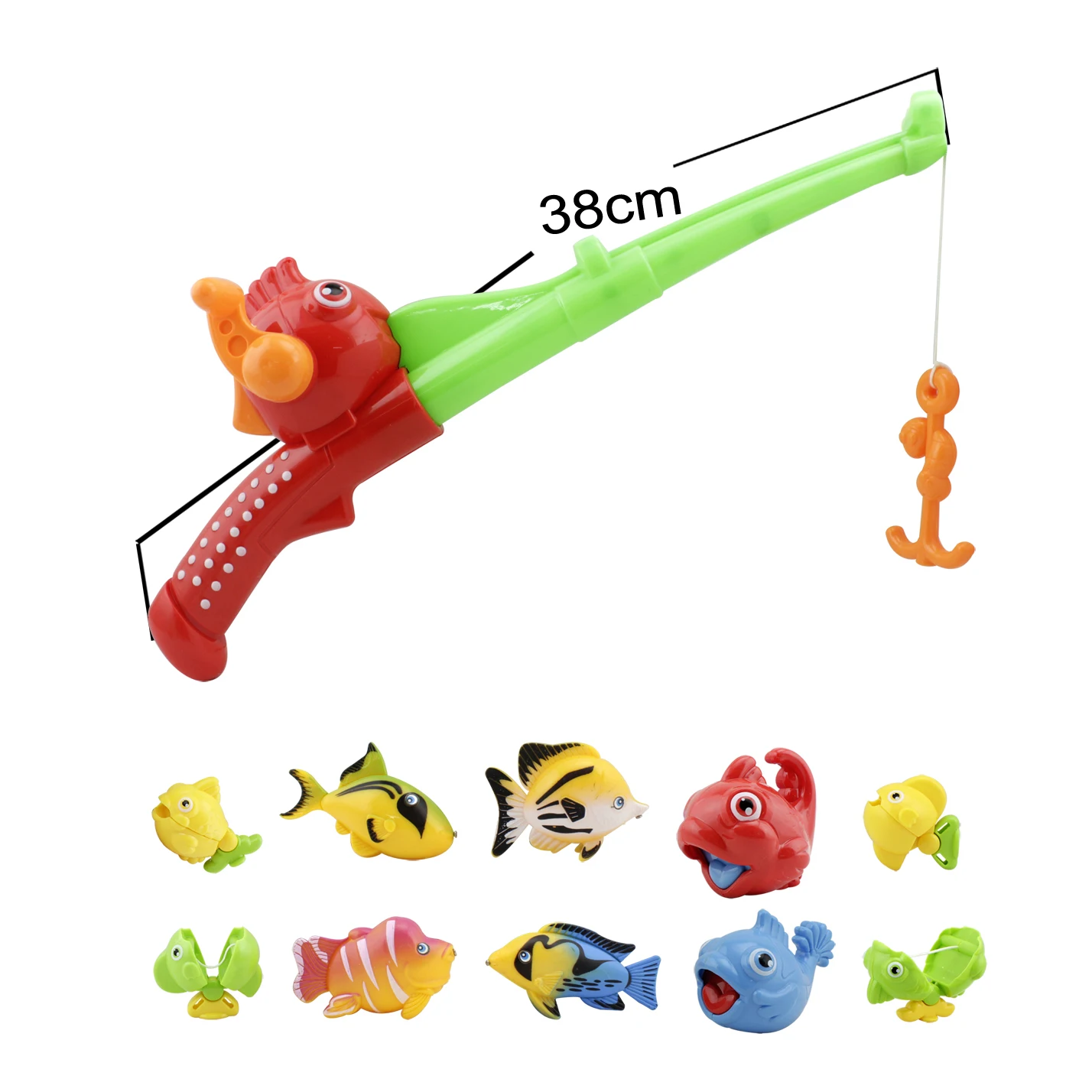 Liberty Imports Magnetic Light Up Kids Fishing Pole Bath Toy Set