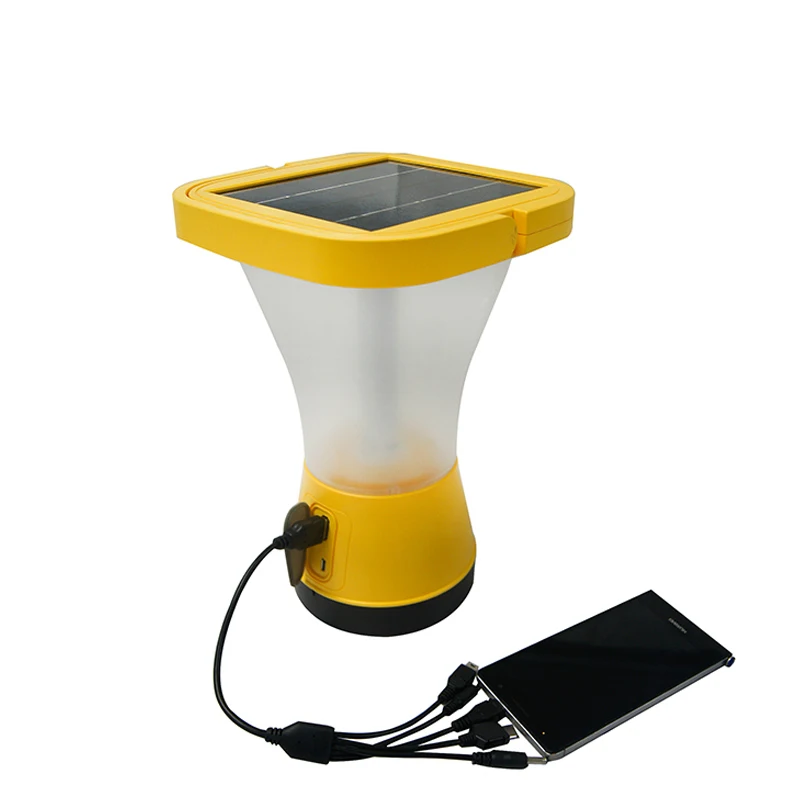 CE 12H Solar Power LED Lantern 2W 5V Solar Lantern With Phone Charger