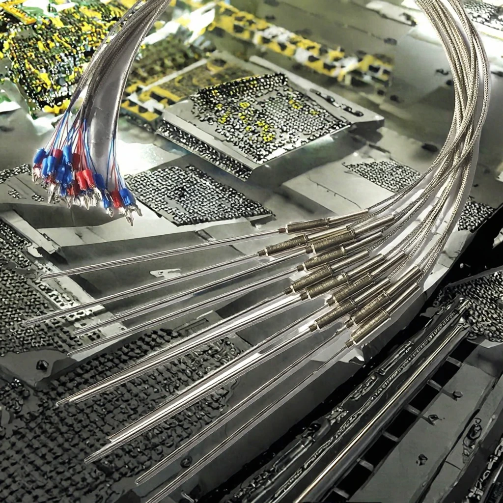 3KW K-Type Thermocouple WRNK-191 Armored Temperature Sensor Flexible PT100 Probe Thermal Resistance 1%-5% Accuracy supplier