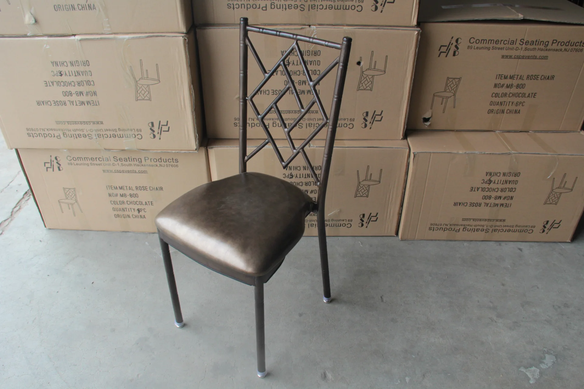 Modern wholesale metal iron party chairs event dining chair for royal