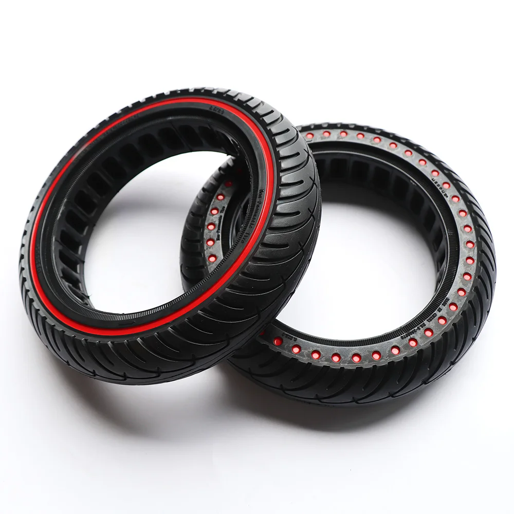 EU Stock Durable Tire For Xiaomi M365 MI Scooter 8.5 inch Solid tire with color ring Red/blue/yellow Shock Absorber solid tire factory