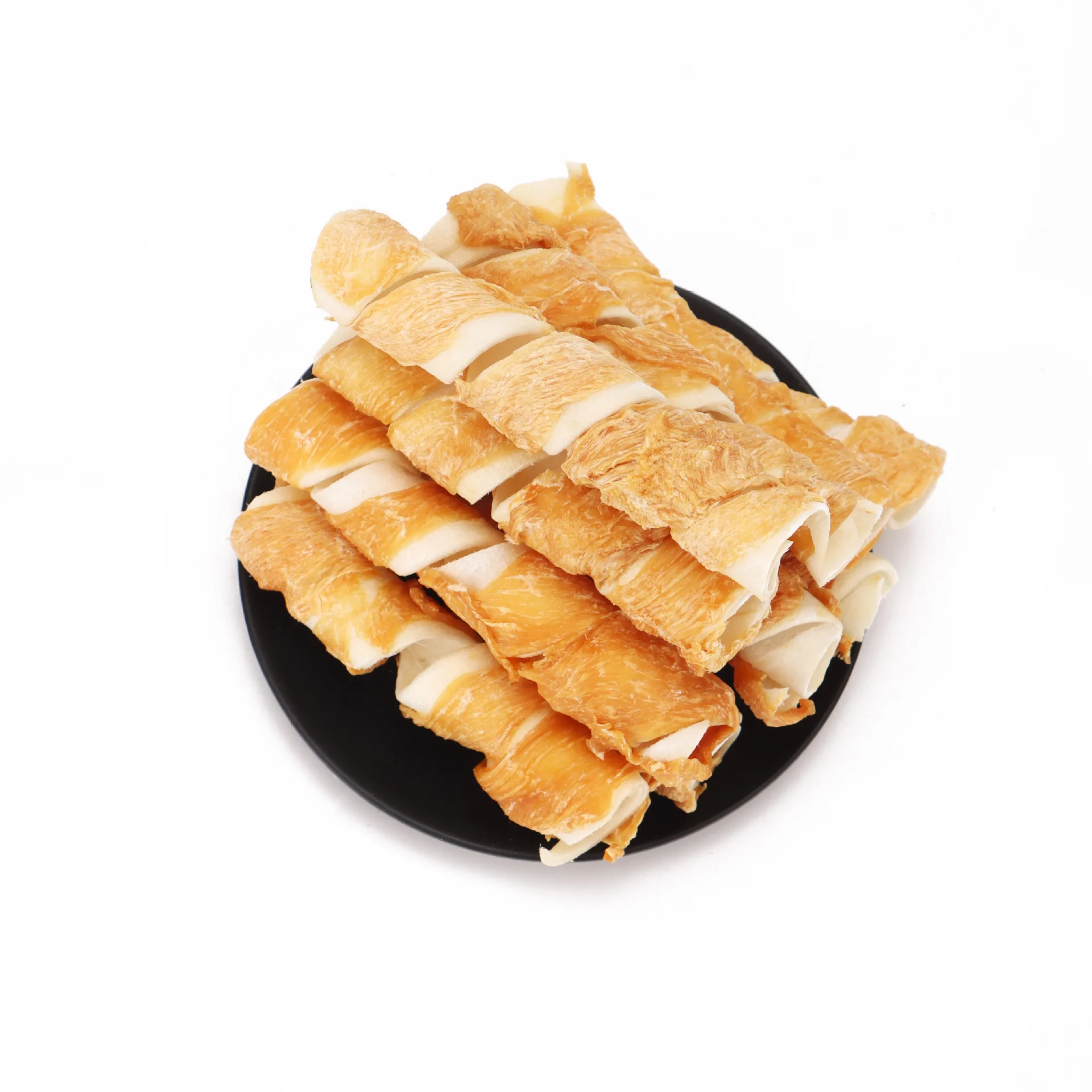 Foreign Trade Export Chicken Cowhide Molars Spring Roll Dog Snacks details
