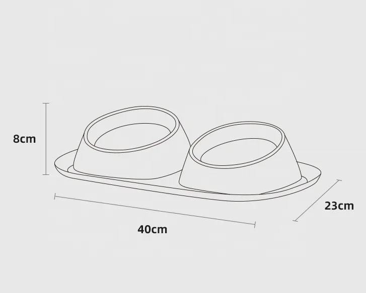 Luxury Pet Food Drinking Bowl Pet Feeder Stainless Steel Dog Bowl Neck