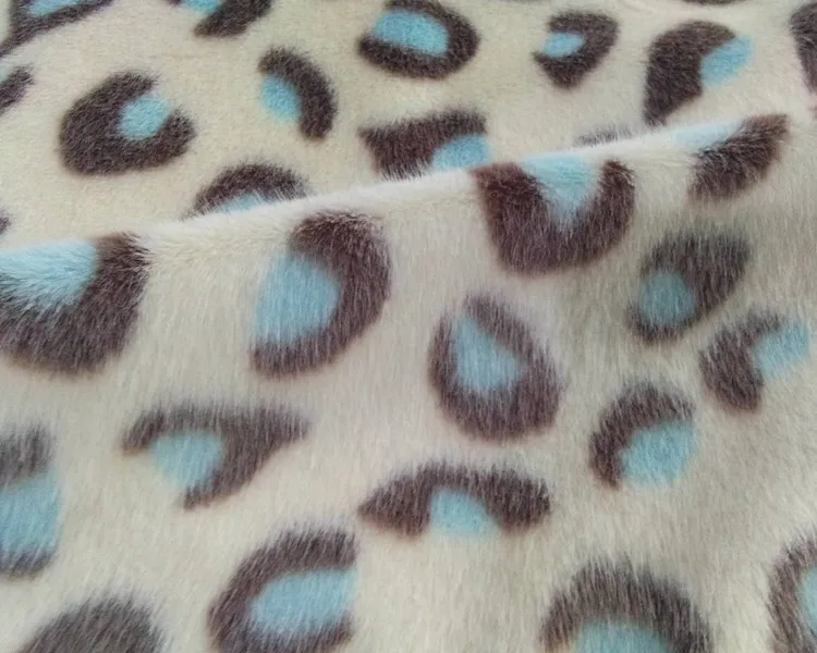 2020 Fashion Leopard Print Mink Cashmere Faux Fur Fabric - Buy High-low