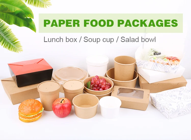 Factory Price Kraft Lunch Paper Boxes Eco Friendly Takeaway Food