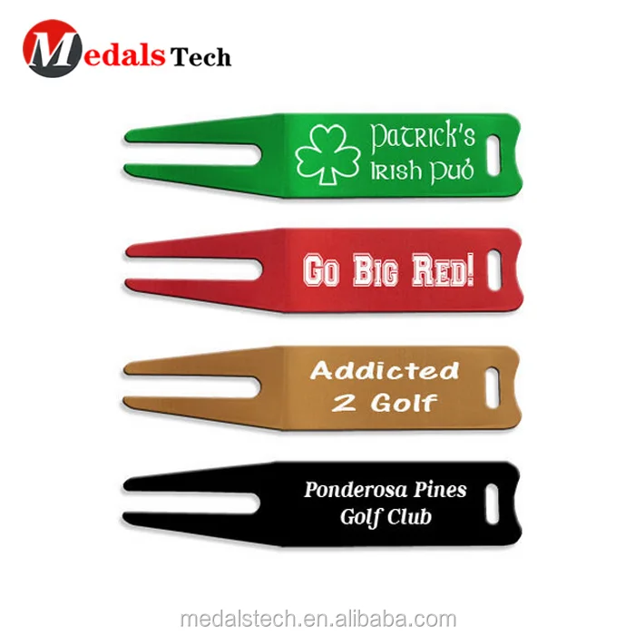 Wholesale custom color filled  repair metal  golf divot tool