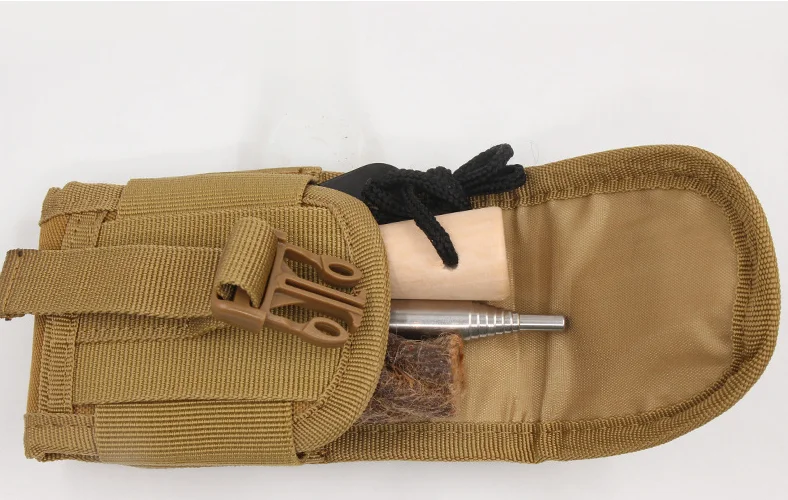 Outdoor Survival Emergency Kit Bushcraft Pocket Fire Bellow Tinder Rope Wax Camping Fire Starter Set with Pouch supplier