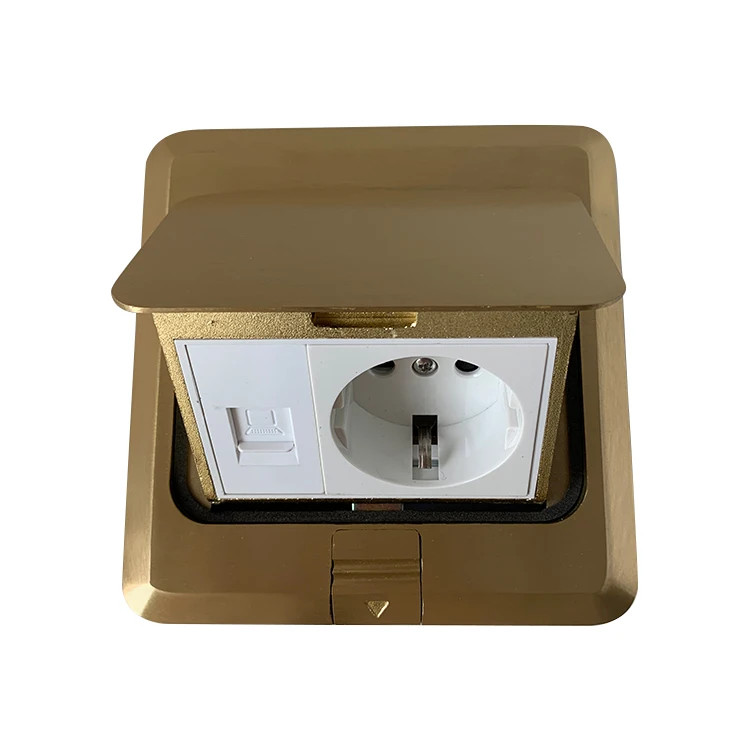 VNX 16A Electrical Power Floor Socket EU Standard Electrical Outlet With Data Socket