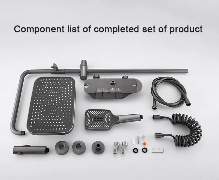 New 4 Function Keyboard Piano Keys Bath Shower Faucet System Shower Set