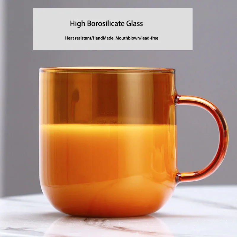 Cheap 350ml Coffee Mug Tea Cup With Handle Dishwasher Safe Borosilicate