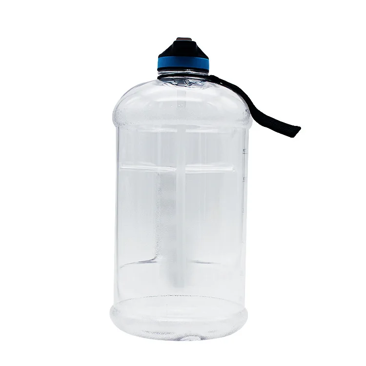 Wholesale Straw 1 Gallon Water Bottles Sport Petg Plastic Botella De Agua With Motivational Time