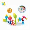 Baby brain development ringing toys soft material sucker building block toy DIY suction fun puzzle toy