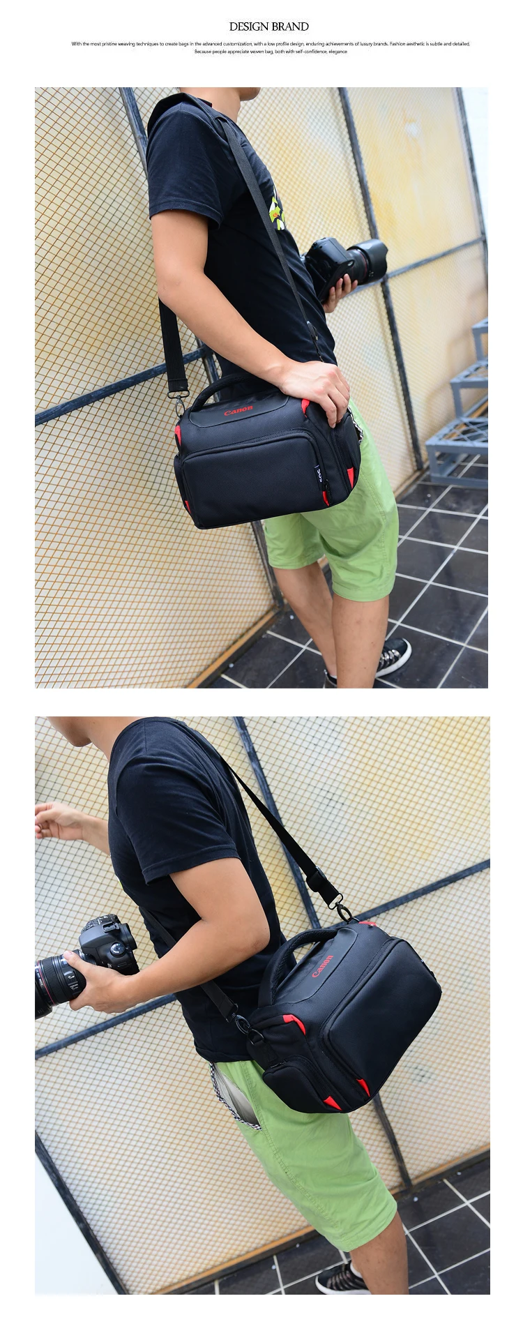 Factory Professional Fashion Waterproof DSLR Camera Case Bags For 50D 60D 70D