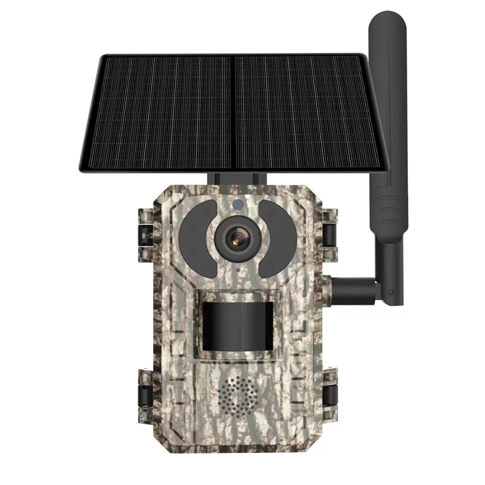 AU Ip66 Waterproof Hunting Camera 7800Mah Battery Two Way Speak Trail Gaming Camera For Outdoor Wildlife Cam With 4W Solar Panel 11