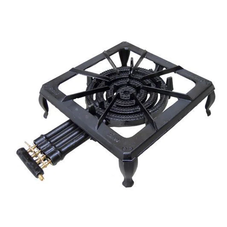 High-pressure powerful New 4 Ring Camping Cast Iron Wok Burner LPG Natural  Gas Cooker Outdoor Stove