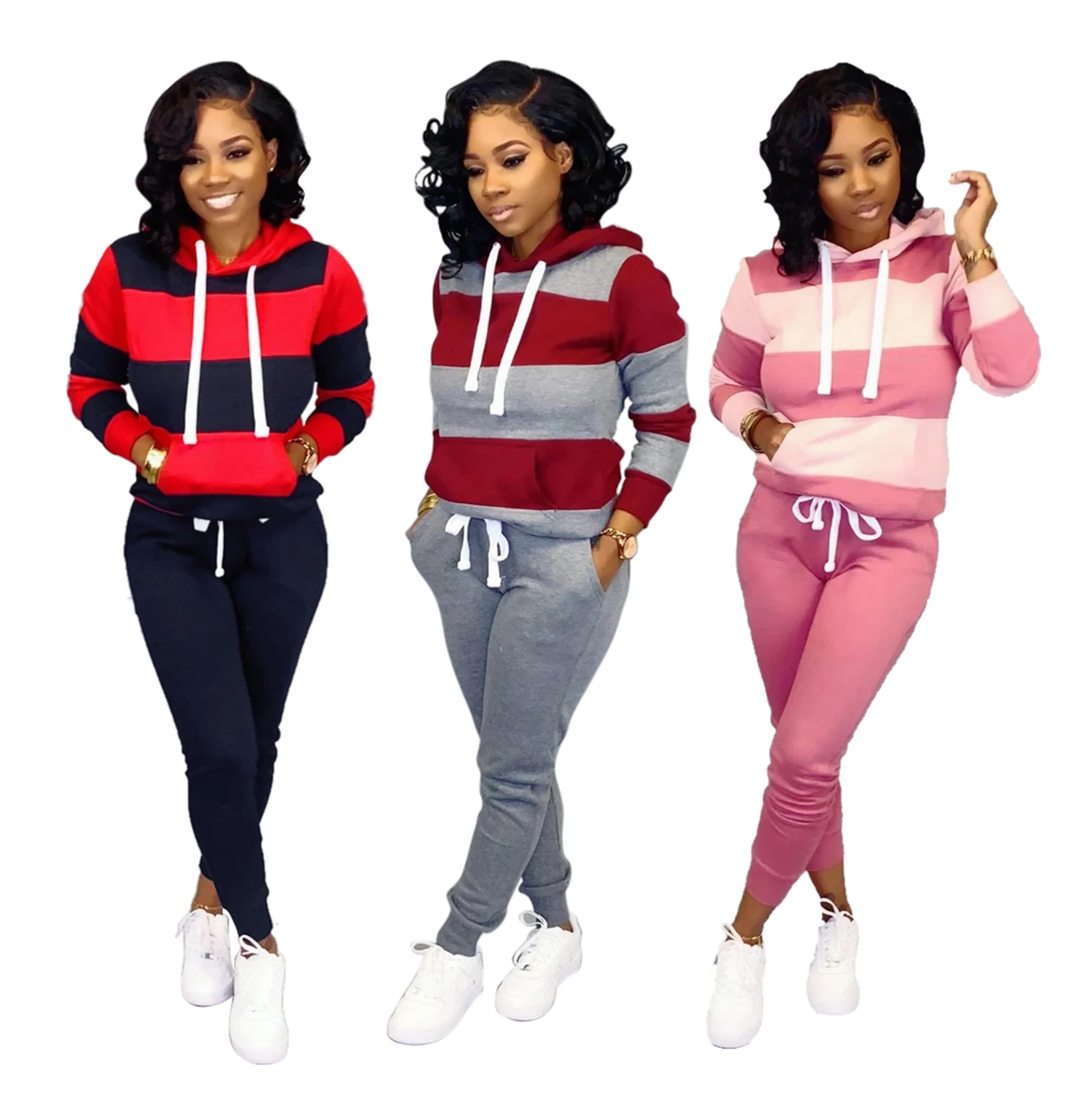 Hot Selling Top And Pants Fashion Tracksuit Clothing Ladies Two Piece ...