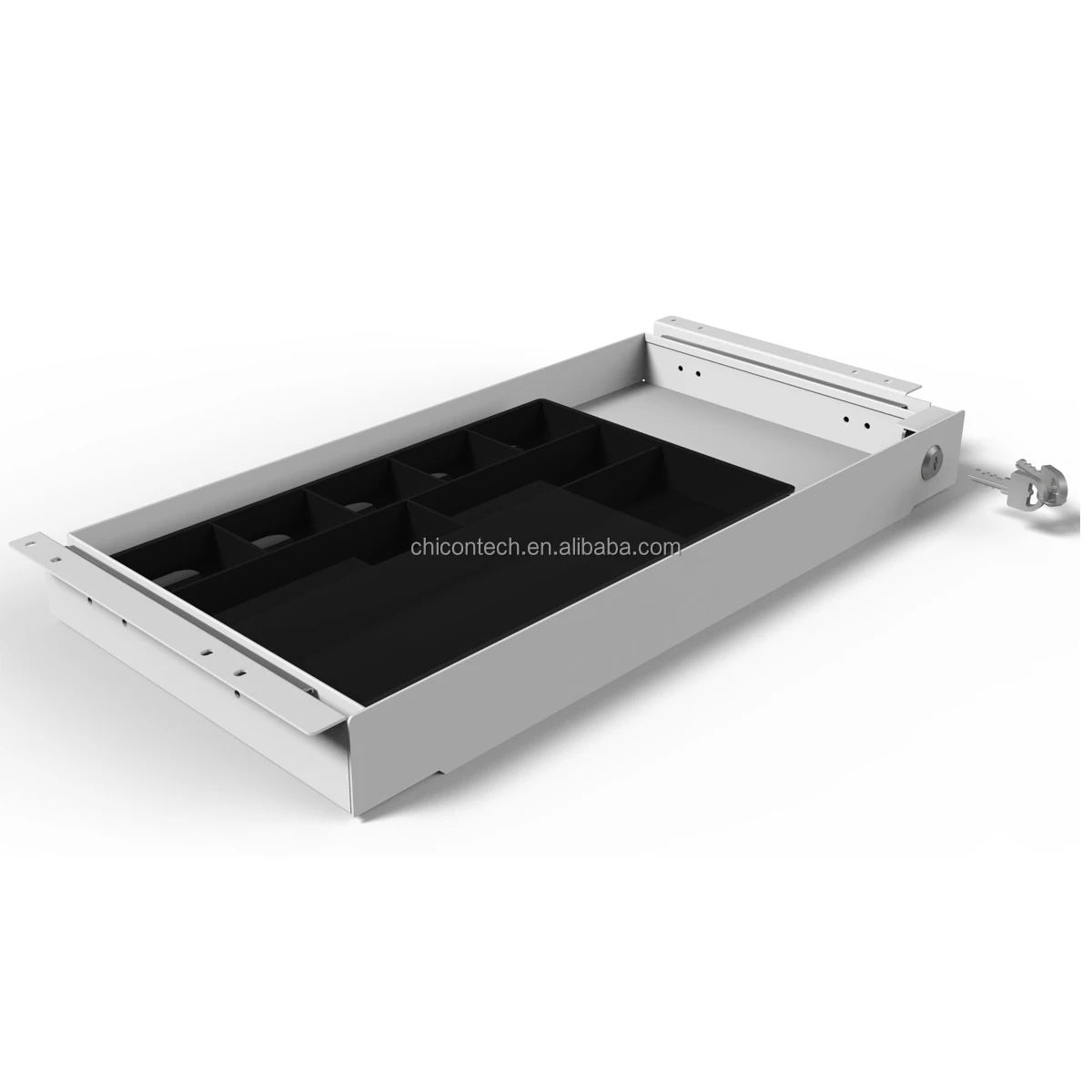 Office Mounted Sliding Under Desk Pullout Drawer,Storage Organizer For