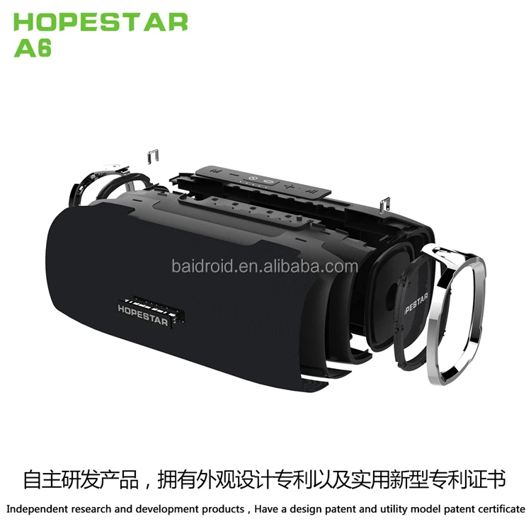 35W Waterproof Hopestar A6 Bluetooth Speaker Audio Speaker Audio Bass Subwoofer Outdoor Portable Wireless Speaker + Mobile Power - ANKUX.COM
