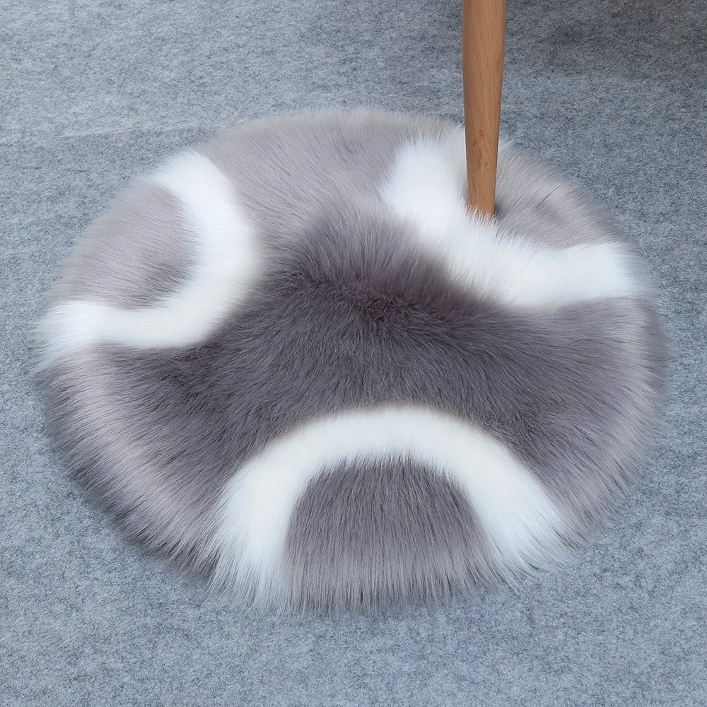
New Nordic style wool warm business small mat geometric color matching living room bedroom special round rug 