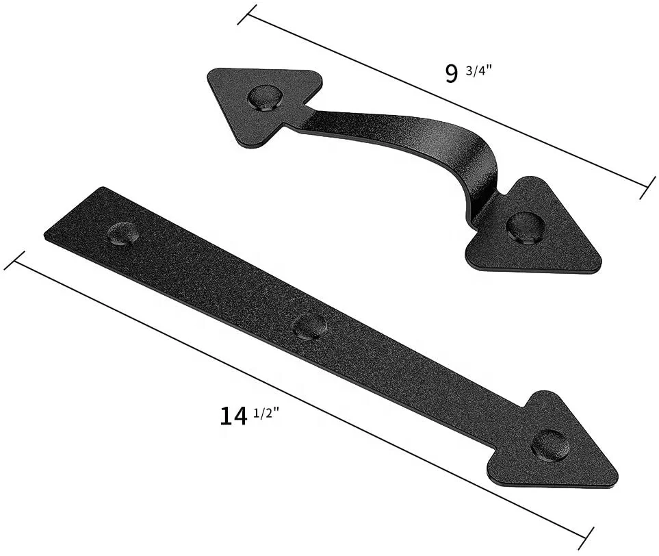 Decorative Garage Door Hinges Handles Hardware Kit Household