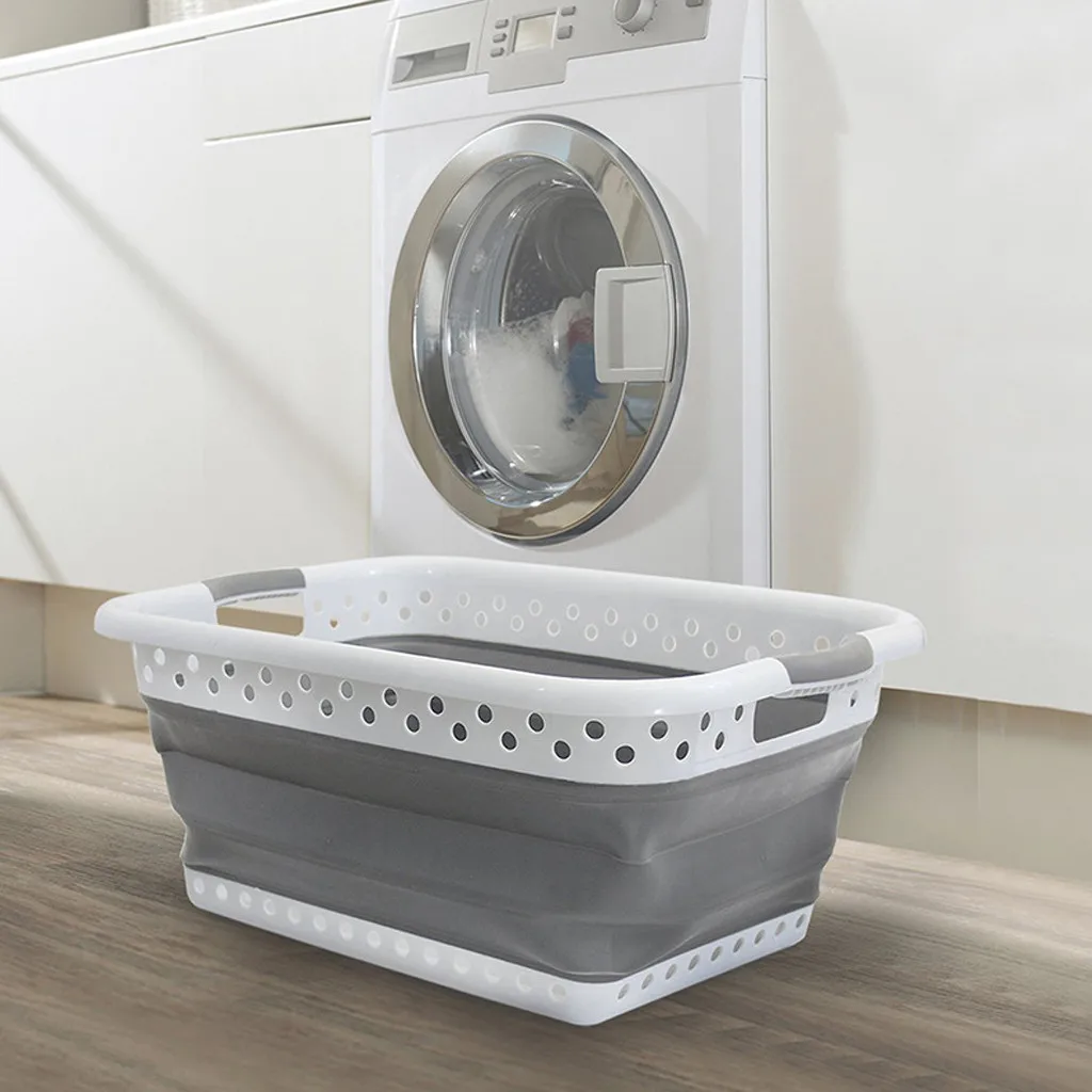 cheap price kids clothes storage plastic foldable laundry basket