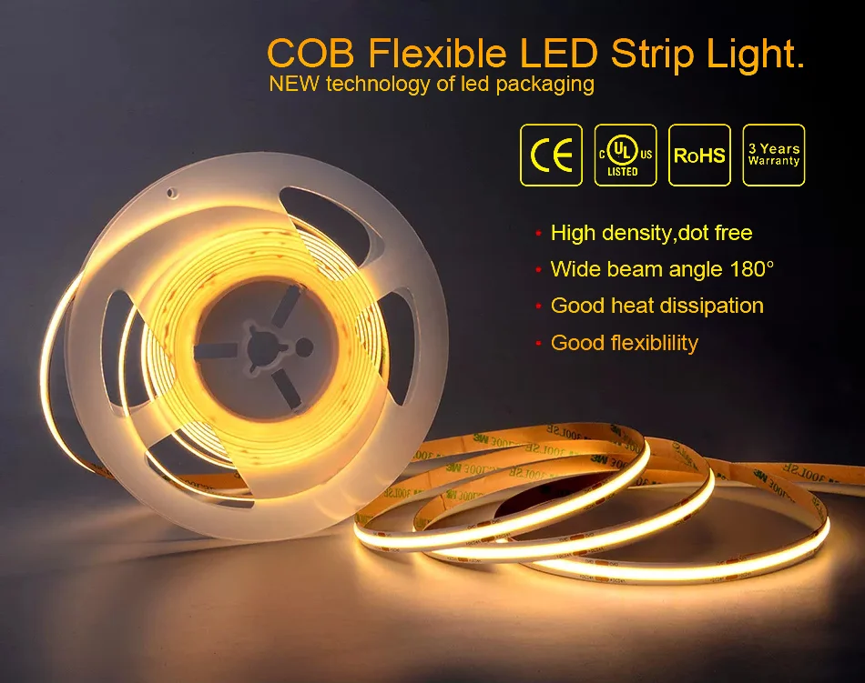 Banqcn Flexible Multi Cct Cob Led Strip Dc24v Dc12v Ra 90 Cct Led ...