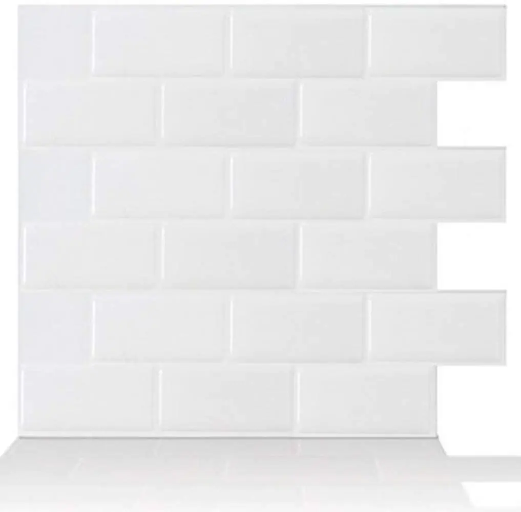 Peel and stick tile sticker Waterproof and oil-proof 3D brick wallpaper for Kitchen & Bathroom decoration