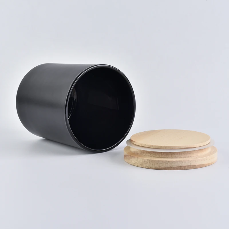 matte black glass candle jars