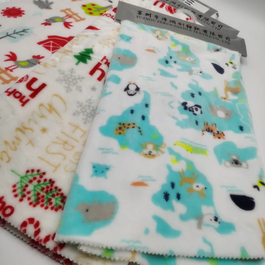 Super Soft Flannel Fleece Fabric Baby Flannel Blanket Customized