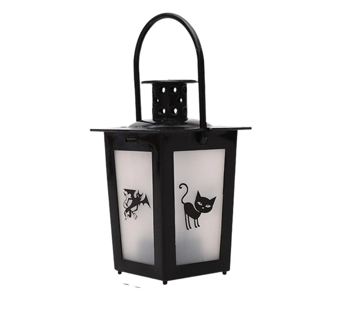 2020 hot sale new wholesale Halloween plastic portable small wind lantern pumpkin lantern  LED glowing night light