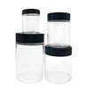 Custom Logo 80ml 180ml 300ml Clear Food Jar Glass Jar With Lid