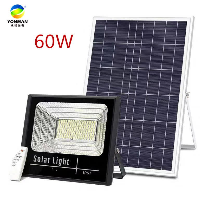 Solar energy system manufacturer 60W modern outdoor high power led solar flood lights