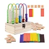 Wholesale Intelligence Development Toy Eco-friendly wooden box Early Educational toy Multi-function computing box