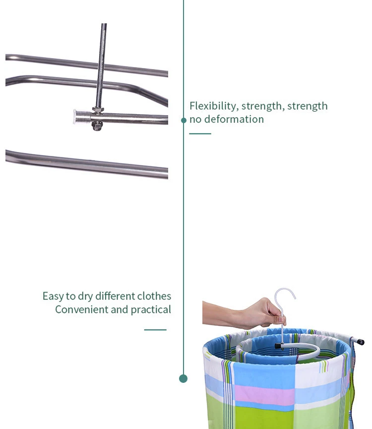 2023 New Arrival 2m Household Gadget Steel Air Drying Round Clothes