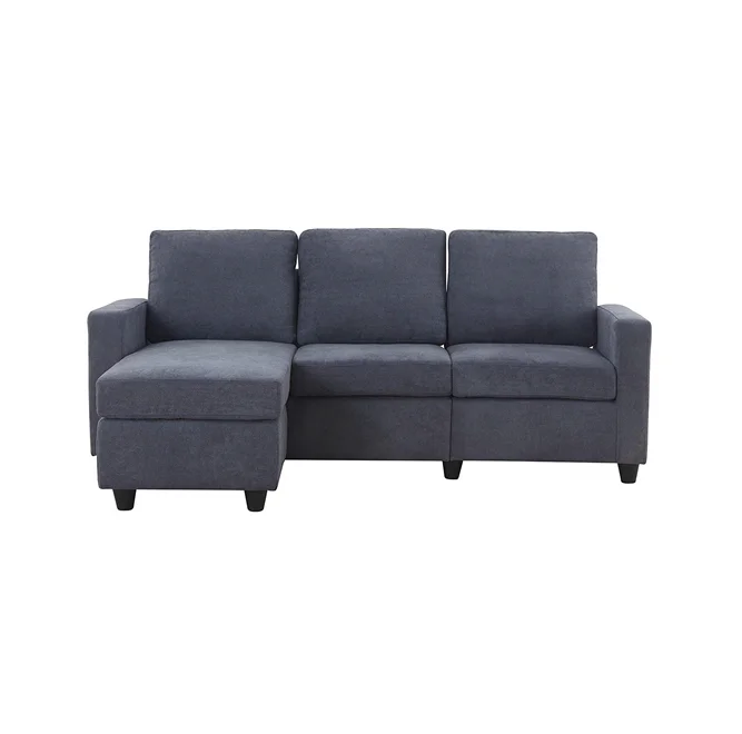 
Convertible Sectional living room wood Sofa Couch Modern Linen Fabric L-Shape Couch for Small Space Beige Dark Gray Light Gray 